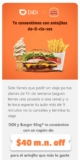 Cupón Burger King de $40 de descuento al hacer pedidos por DiDi Food