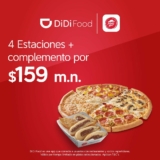 En Pizza Hut llévate una pizza 4 estaciones + complemento por $159 al pedir por DiDi Food