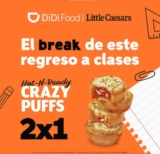 2×1 en Crazy Puffs de Little Caesars al pedir por Didi Food