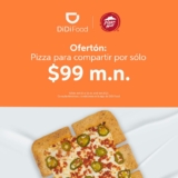 Promoción de la semana DiDi Food: Pizza para compartir a sólo $99 en Pizza Hut