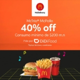 Promoción de la Semana DiDi Food: 40% de descuento en McTrío McPollo
