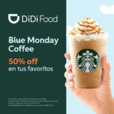 Bebidas a mitad de precio en Starbucks al pedir por Didi Food esta semana