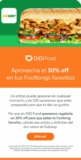 En Subway 30% de descuento en subs de 30cm al pedir por DiDi Food