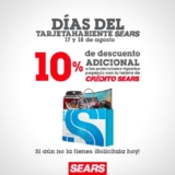 Día del Tarjetahabiente Sears: 10% de descuento adicional pagando con tarjeta Sears este 17 y 18 de agosto