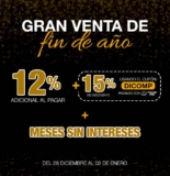 Venta de fin de Año Muebles Dico: 12% adicional al pagar + cupón de 15% + MSI