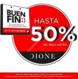 Promoción Dione Buen Fin 2017: hasta 50% de descuento