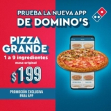 En Domino’s todas las pizzas grandes de hasta 9 ingredientes a solo $199