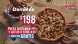 Promoción Dominos Super Bowl 2020: pizza mediana + alitas + refresco por $198