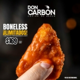 Promo de boneless ilimitados de lunes a miércoles en Don Carbón