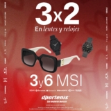 3×2 en lentes y relojes + hasta 6 msi en Dportenis