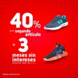 En Dportenis 40% de descuento en el segundo artículo + 3 msi