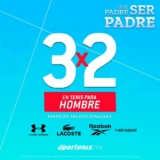 3×2 en tenis de hombre en dportenis esta semana por el Día del Padre