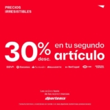 Precios irresistibles Dportenis: 30% de descuento en tu segundo artículo + 3 msi