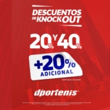 Descuentos Knockout Dportenis: Hasta 40% de descuento + 20% adicional