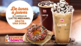 Promoción Dunkin Donuts: dona GRATIS en la compra de un café latte