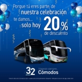 Promo ETN 32 Aniversario: 20% de descuento en viajes de autobús este 22 de marzo