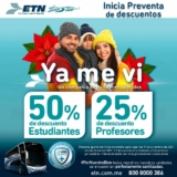ETN Descuentos Vacaciones de Navidad 2021: hasta 50% para estudiantes y maestros
