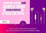 Código eBay Paypal de $5 dólares de descuento en toda la tienda