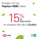 15% de descuento en EcoBici al pagar con HSBC