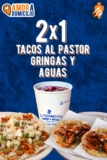 En el Tizoncito 2×1 en tacos al pastor, gringas y aguas + 15% de descuento si traes tus recipientes