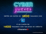 Promoción Elektra Cyber Jueves Citi Banamex: hasta $800 en cupón para tu siguiente compra