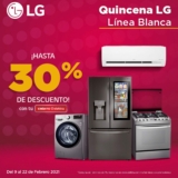 Quincena LG Elektra: Hasta 30% de descuento en línea blanca LG