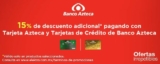 En Elektra 15% de descuento adicional con Banco Azteca