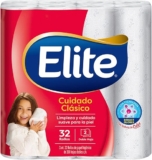 Combo Elite con papel higiénico Cuidado Clásico con 32 rollos + papel higiénico Dúo con 12 rollos bajan a su menor precio