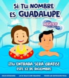 En Aquático Inbursa entrada gratis este 12 de noviembre si te llamas Guadalupe