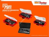 En AutoZone juegos de herramientas a $79.90