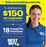 En Best Buy $150 en cupones por cada $1,000 De compra con tarjetas BBVA Bancomer