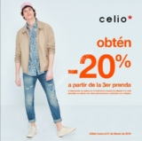 En Celio 20% de descuento adicional al comprar 3 prendas o más