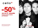 En Celio segundo a mitad de precio en camisas, t-shirts, suéteres y pantalones