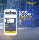 En Easy Taxi 50% de descuento en viajes pagando con Visa Checkout esta semana