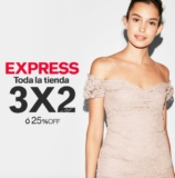 En Express 3×2 en toda la tienda ó 25% de descuento en un artículo del 12 al 15 de abril