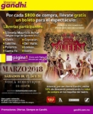 En Gandhi boletos gratis para Opera Prima Rock Tributo a Queen en compras de $800