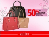 En Gran Chapur 50% de descuento en bolsas para dama seleccionadas