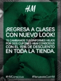 En H&M doble cupón Conscious de 15% de descuento durante este Regreso a Clases
