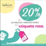 En Kipling 20% de descuento en productos con etiqueta rosa