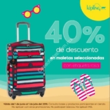 En Kipling 40% de descuento en maletas seleccionadas con etiqueta rosa