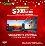 En La Comer $300 de descuento por cada $1000 de compra en electrónica y fotografía