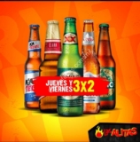 En Las Alitas 3×2 en cervezas los jueves y viernes