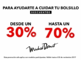 En Michel Domit descuentos del 30% hasta el 70% en tiendas