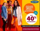 En Old Navy hasta 40% de descuento en chamarras, abrigos, pantalones y playeras seleccionadas