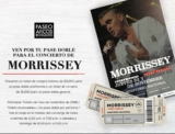 En Paseo Arcos Bosques boletos dobles GRATIS para el concierto de Morrissey con tus compras a partir de $1,200