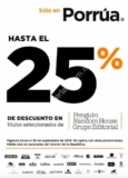 En Porrúa hasta 25% de descuento en libros seleccionados del grupo editorial Penguin Random House