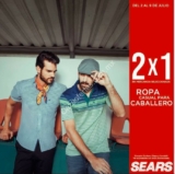 En Sears 2×1 en mercancía seleccionada de ropa casual para caballero
