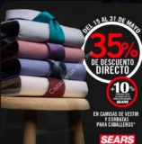 En Sears 35% de descuento directo en camisas de vestir y corbatas