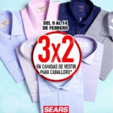 En Sears 3×2 en camisas de vestir para caballero