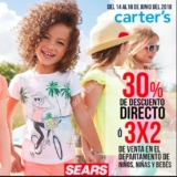 En Sears 3×2 en la marca Carters en departamento de Niñas, Niños y Bebés